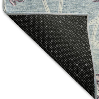 Piper Looms Mayfield Geometric AMF958 Denim Machine Washable Area Rug Backing Image