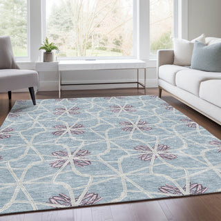 Piper Looms Mayfield Geometric AMF958 Denim Machine Washable Area Rug Lifestyle Image Feature