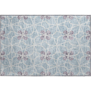 Piper Looms Mayfield Geometric AMF958 Denim Machine Washable Area Rug Scatter Main Image
