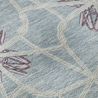 Piper Looms Mayfield Geometric AMF958 Denim Machine Washable Area Rug Swatch Image