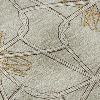 Piper Looms Mayfield Geometric AMF958 Ivory Machine Washable Area Rug Swatch Image