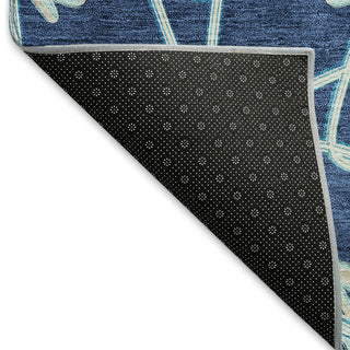 Piper Looms Mayfield Geometric AMF958 Navy Machine Washable Area Rug Backing Image