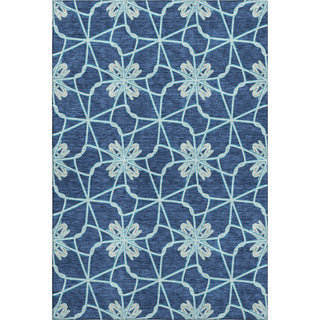 Piper Looms Mayfield Geometric AMF958 Navy Machine Washable Area Rug main image