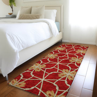 Piper Looms Mayfield Geometric AMF958 Paprika Machine Washable Area Rug Runner Lifestyle Image Feature