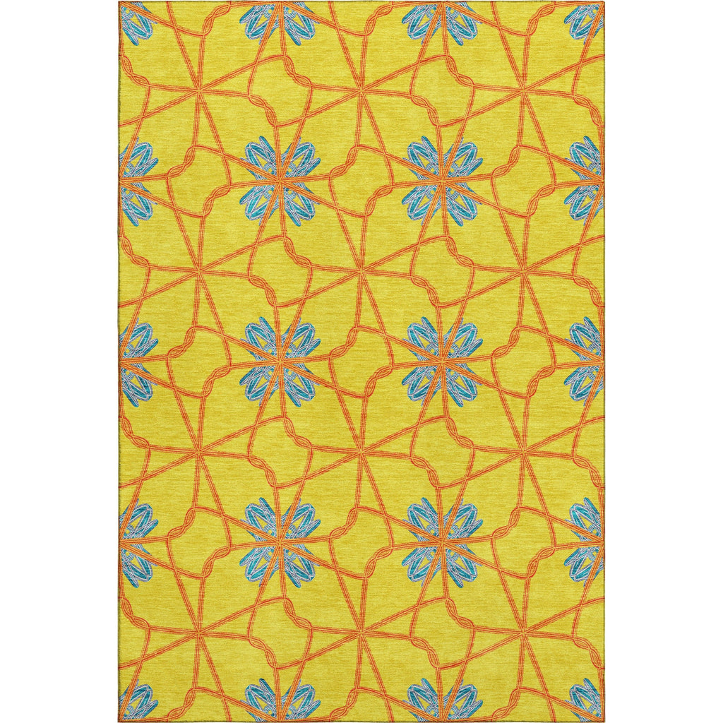 Piper Looms Mayfield Geometric AMF958 Yellow Machine Washable Area Rug main image