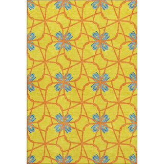 Piper Looms Mayfield Geometric AMF958 Yellow Machine Washable Area Rug main image