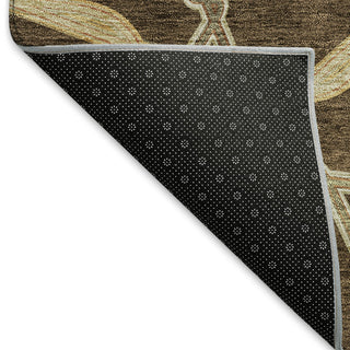 Piper Looms Mayfield Geometric AMF959 Brown Machine Washable Area Rug Backing Image