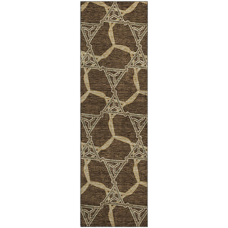 Piper Looms Mayfield Geometric AMF959 Brown Machine Washable Area Rug Runner Main Image