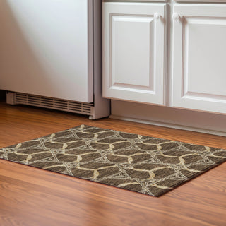 Piper Looms Mayfield Geometric AMF959 Brown Machine Washable Area Rug Scatter Lifestyle Image Feature