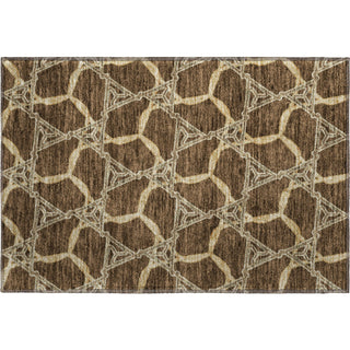 Piper Looms Mayfield Geometric AMF959 Brown Machine Washable Area Rug Scatter Main Image