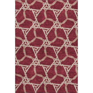 Piper Looms Mayfield Geometric AMF959 Burgundy Machine Washable Area Rug main image