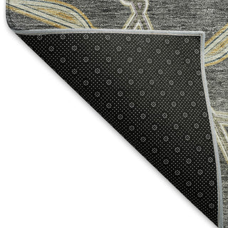 Piper Looms Mayfield Geometric AMF959 Charcoal Machine Washable Area Rug Backing Image