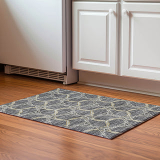 Piper Looms Mayfield Geometric AMF959 Charcoal Machine Washable Area Rug Scatter Lifestyle Image Feature