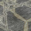 Piper Looms Mayfield Geometric AMF959 Charcoal Machine Washable Area Rug Swatch Image