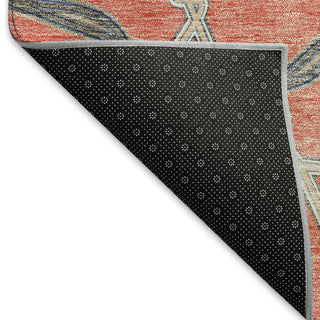 Piper Looms Mayfield Geometric AMF959 Coral Machine Washable Area Rug Backing Image