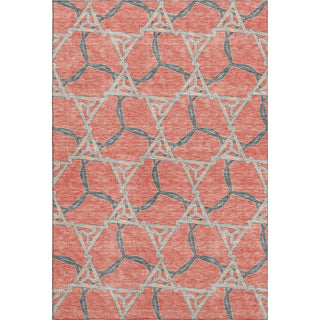 Piper Looms Mayfield Geometric AMF959 Coral Machine Washable Area Rug main image