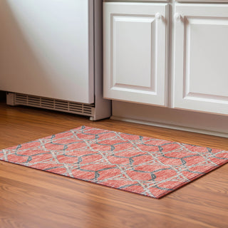 Piper Looms Mayfield Geometric AMF959 Coral Machine Washable Area Rug Scatter Lifestyle Image Feature