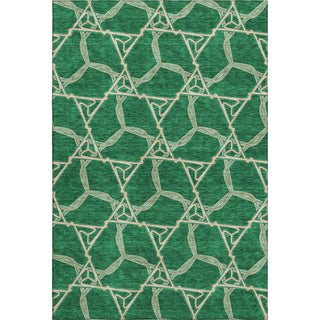 Piper Looms Mayfield Geometric AMF959 Emerald Machine Washable Area Rug main image