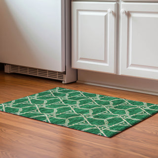 Piper Looms Mayfield Geometric AMF959 Emerald Machine Washable Area Rug Scatter Lifestyle Image Feature