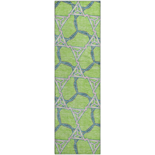Piper Looms Mayfield Geometric AMF959 Lime Machine Washable Area Rug Runner Main Image