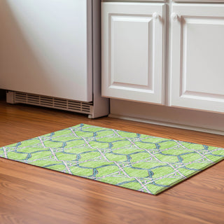 Piper Looms Mayfield Geometric AMF959 Lime Machine Washable Area Rug Scatter Lifestyle Image Feature