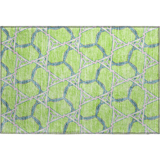 Piper Looms Mayfield Geometric AMF959 Lime Machine Washable Area Rug Scatter Main Image