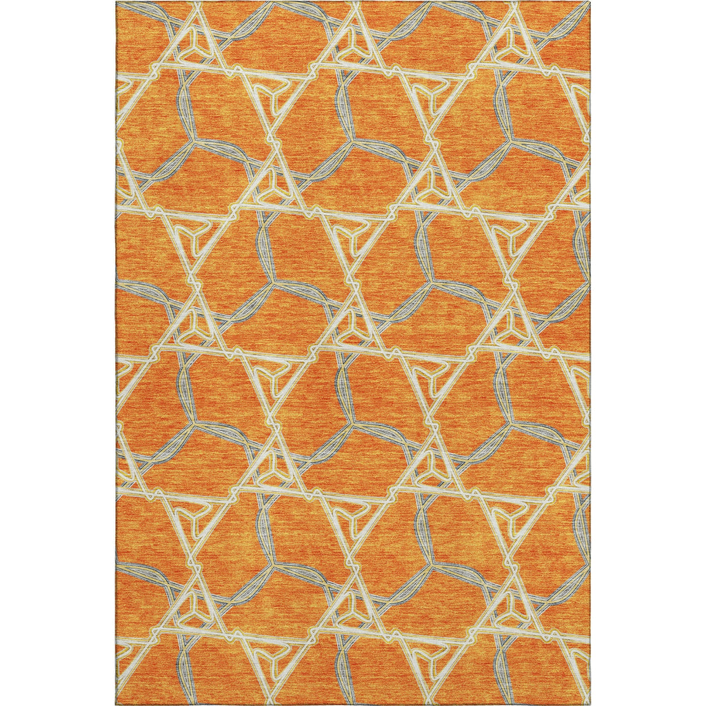 Piper Looms Mayfield Geometric AMF959 Orange Machine Washable Area Rug main image