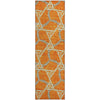 Piper Looms Mayfield Geometric AMF959 Orange Machine Washable Area Rug Runner Main Image