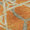 Piper Looms Mayfield Geometric AMF959 Orange Machine Washable Area Rug Swatch Image