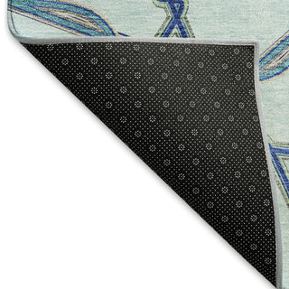 Piper Looms Mayfield Geometric AMF959 Sky Machine Washable Area Rug Backing Image