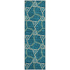 Piper Looms Mayfield Geometric AMF959 Teal Machine Washable Area Rug Runner Main Image