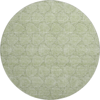 Piper Looms Mayfield Geometric AMF960 Aloe Machine Washable Area Rug Round Main Image