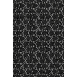 Piper Looms Mayfield Geometric AMF960 Black Machine Washable Area Rug main image