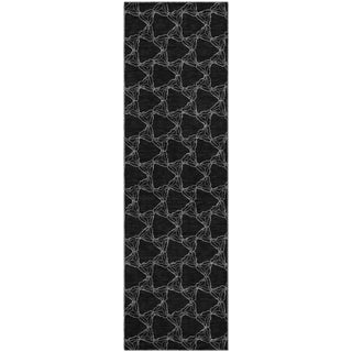 Piper Looms Mayfield Geometric AMF960 Black Machine Washable Area Rug Runner Main Image