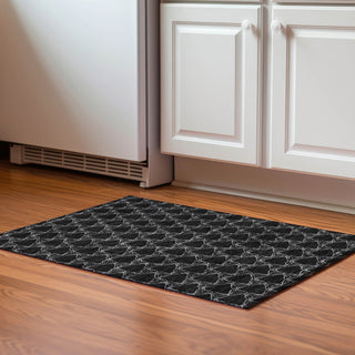 Piper Looms Mayfield Geometric AMF960 Black Machine Washable Area Rug Scatter Lifestyle Image Feature