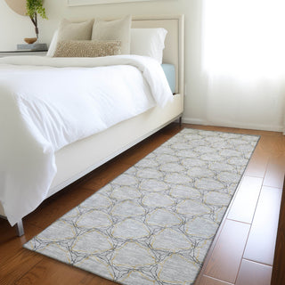 Piper Looms Mayfield Geometric AMF960 Gray Machine Washable Area Rug Runner Lifestyle Image Feature