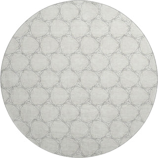 Piper Looms Mayfield Geometric AMF960 Ivory Machine Washable Area Rug Round Main Image