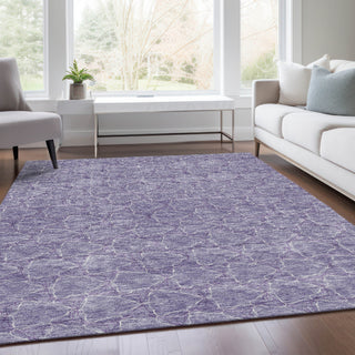 Piper Looms Mayfield Geometric AMF960 Lavender Machine Washable Area Rug Lifestyle Image Feature