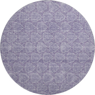 Piper Looms Mayfield Geometric AMF960 Lavender Machine Washable Area Rug Round Main Image