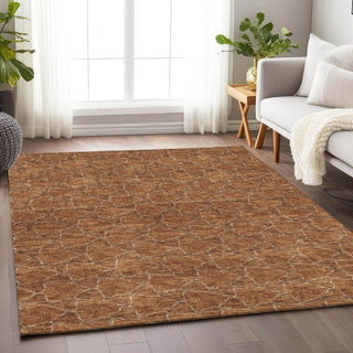 Piper Looms Mayfield Geometric AMF960 Paprika Machine Washable Area Rug Lifestyle Image Feature