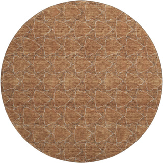 Piper Looms Mayfield Geometric AMF960 Paprika Machine Washable Area Rug Round Main Image