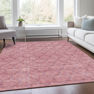 Piper Looms Mayfield Geometric AMF960 Pink Machine Washable Area Rug Lifestyle Image Feature
