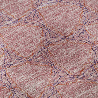 Piper Looms Mayfield Geometric AMF960 Pink Machine Washable Area Rug Swatch Image