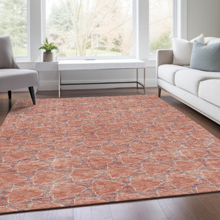 Piper Looms Mayfield Geometric AMF960 Salmon Machine Washable Area Rug Lifestyle Image Feature