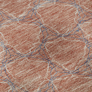 Piper Looms Mayfield Geometric AMF960 Salmon Machine Washable Area Rug Swatch Image