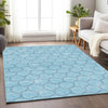 Piper Looms Mayfield Geometric AMF960 Sky Machine Washable Area Rug Lifestyle Image Feature