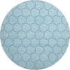 Piper Looms Mayfield Geometric AMF960 Sky Machine Washable Area Rug Round Main Image