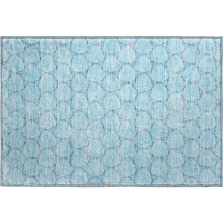 Piper Looms Mayfield Geometric AMF960 Sky Machine Washable Area Rug Scatter Main Image