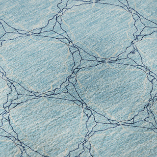 Piper Looms Mayfield Geometric AMF960 Sky Machine Washable Area Rug Swatch Image