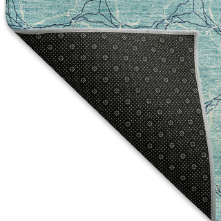 Piper Looms Mayfield Geometric AMF960 Teal Machine Washable Area Rug Backing Image
